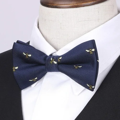Vista 2 de HISDERN Corbatas de lazo para niños preatadas, pajaritas ajustables para niños, con clip, divertidos corbatines estampados para bodas y fiestas