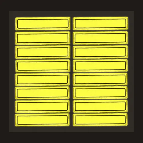 Vista 8 de MyHardHatStickers Tiras reflectantes retro duraderas para casco en color naranja fluorescente y azul - 1" x 4", paquete de 16, pegatinas para casco