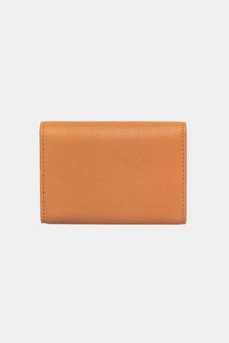 Vista 45 de grande Estuches para tarjetas 3639, Naranja, Tarjetero de cuero con cierre magnético, cartera pequeña de acordeón para mujer