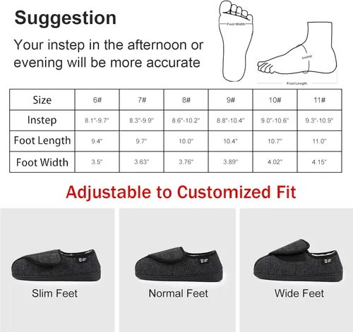 Vista 4 de LongBay Women's Furry Memory Foam Diabetic Slippers Comfy Cozy Arthritis Edema House Shoes