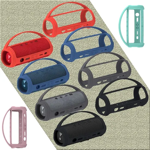 Vista 5 de JCHPINE Funda de silicona para altavoz Bluetooth portátil JBL Flip 6 Funda protectora de transporte para accesorios de altavoces JBL Flip 6, funda