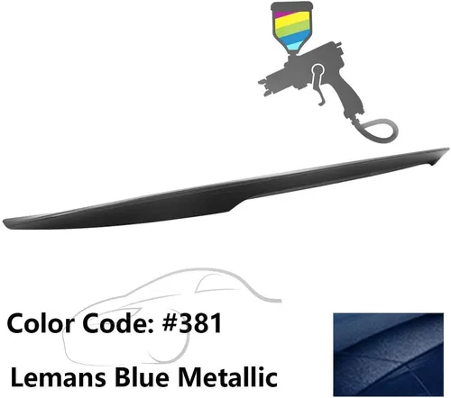Vista 2 de Spoiler de cajuela de alta patada compatible con 07-13 BMW E92 2Dr Coupé de fabricante de equipo original, #381 Lemans Azul Metálico