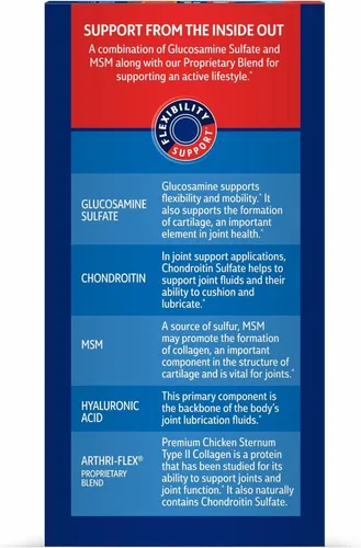 Vista 4 de Tabletas Advantage de glucosamina y condroitina MSM 120