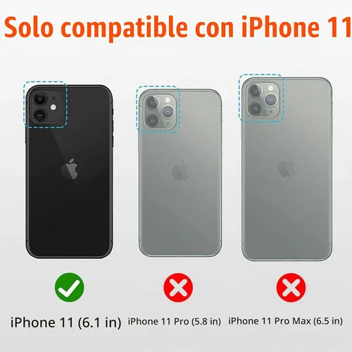 Vista 2 de Funda de batería para iPhone 11, funda protectora de carga portátil mejorada de 10000 mAh con carga inalámbrica compatible con iPhone 11