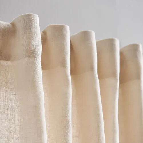 Vista 4 de Peri Home Par de paneles de cortinas forradas con pestaña trasera 100% lino, 84 pulgadas, lino