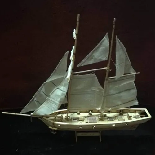 Vista 7 de PUZOU Modelo de velero de madera, kit de barco de vela de madera, kit de modelado de barcos de madera, modelo de barco de bricolaje, barcos de vela