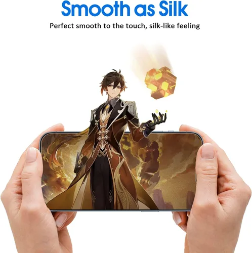Vista 8 de [Paquete de 2] Ambison Protector de Pantalla de Vidrio Mate Diseñado para iPhone 16e/iPhone 14/iPhone 13/13 Pro, Marco de Instalación/Sin