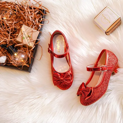 Vista 7 de Walofou Zapatos de vestir para niñas de flores, zapatos de tacón para fiesta de boda, zapatos planos de princesa Mary Jane para niños pequeños