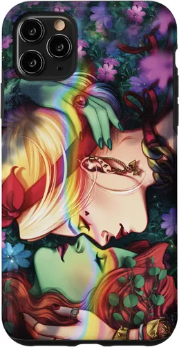 Vista 13 de iPhone 16 DC Comics Pride Harley Quinn & Poison Ivy Nose Touch Case