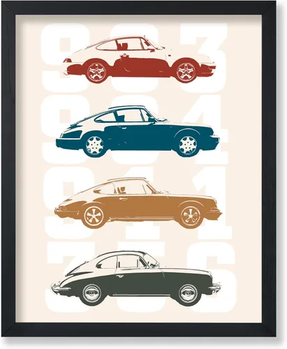 Vista 43 de Poster Master Póster de coche – Impresión clásica de coche – Arte de vehículo – Gran decoración de pared de garaje u oficina – 8 x 10 pulgadas