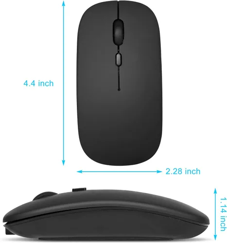 Vista 8 de UrbanX Mouse recargable Bluetooth para ASUS TUF Gaming Laptop Bluetooth Mouse inalámbrico diseñado para laptop/PC/Mac/iPad