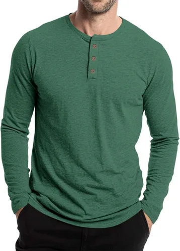 Vista 2 de Men's Casual Shirt, Button Down Long Sleeve Solid Dress Shirt Beach Vacation Shirts