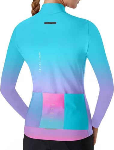 Vista 3 de Chaqueta térmica de invierno para mujer, a prueba de viento, para clima frío, pantalones de bicicleta, conjunto de ropa softshell cortavientos