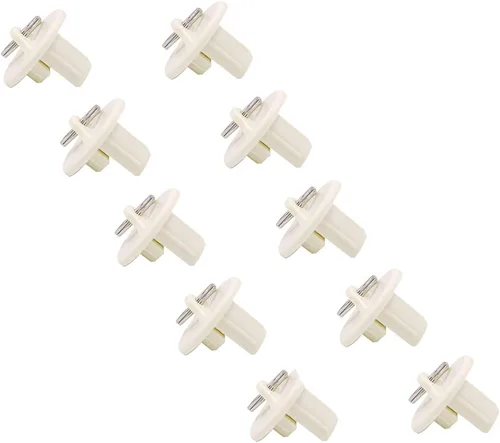 Vista 19 de Paquete de 3 tapas universales con anillo de tracción, piezas de repuesto para persianas enrollables para exteriores e interiores (beige)