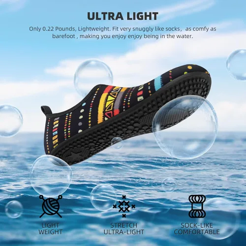 Vista 4 de ATHMILE Zapatos de agua para mujeres y hombres, calcetines acuáticos de secado rápido para playa, natación, piscina, río, yoga, lago, surf