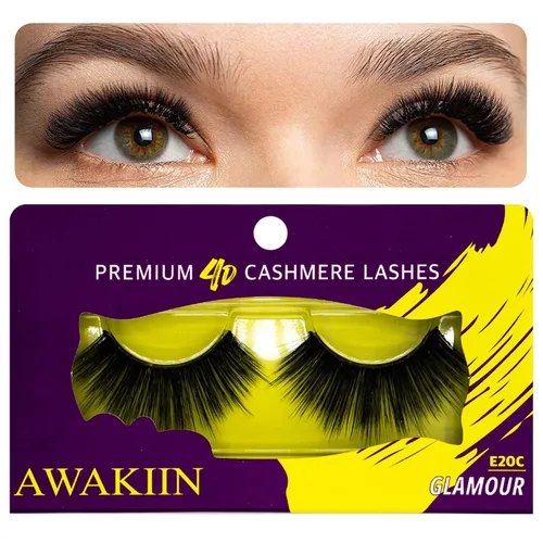 Vista 17 de Extensiones de pestañas postizas naturales de cachemira 4D, autoadhesivas, reutilizables, pestañas largas, de aspecto natural, pestañas esponjosas