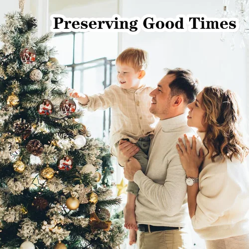 Vista 6 de Adornos de Navidad personalizados con foto, adorno de Navidad personalizado, decoración única para colgar del árbol de Navidad para baby shower, A1