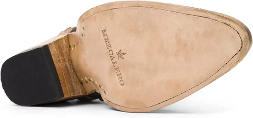 Vista 6 de Mezcalero Botines de piel blanca para Mujer con acabado vintage - Dudi