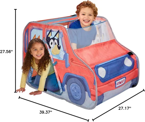 Vista 7 de Bluey Heeler 4WD Tienda de Campaña Desplegable para Niños, Almacenamiento Fácil Tienda de Juego Desplegable con Puerta, Parabrisas y Ventana Espía