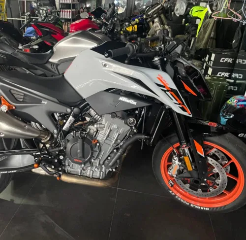 Vista 7 de AL-mart - Protector deslizante de bastidor de motocicleta antichoque compatible con KTM Duke 790 / Duke 890