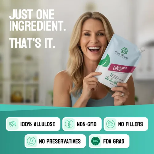 Vista 9 de Keto Goods Edulcorante de alulosa - Jarabe keto sin azúcar, cero calorías sin carbohidratos, alulosa líquida sin impacto glucémico, 16 onzas
