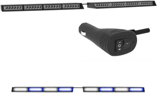 Vista 17 de Raptor-X Elite Striker-TIR - Barra de luz LED para visera interior (ámbar)