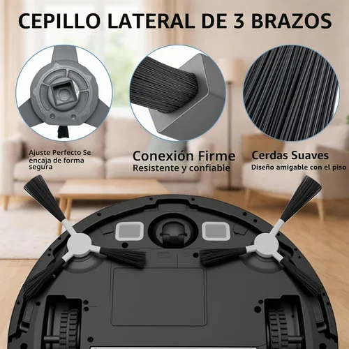 Vista 7 de SmartClean 2000 Kit de accesorios para aspiradora Ionvac SmartClean 2000 Robovac - 2 cepillos principales, 1 cubierta de rodillo, 6 filtros Hepa, 6