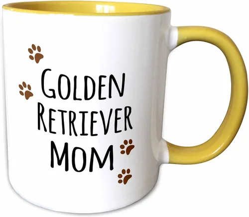 Vista 13 de 3dRose (mug_154126_4) Golden Retriever Dog Mom - Perro por raza - huellas marrones - amante de los perritos - amor orgulloso del dueño de mascotas