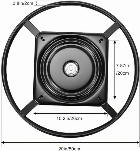 Vista 2 de Frassie Silla reclinable de 20 pulgadas con anillo giratorio de repuesto