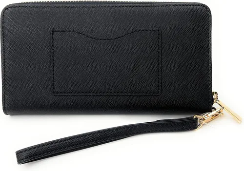 Vista 3 de Tory Burch Emerson Wristlet Zip Continental para mujer (negro), Negro