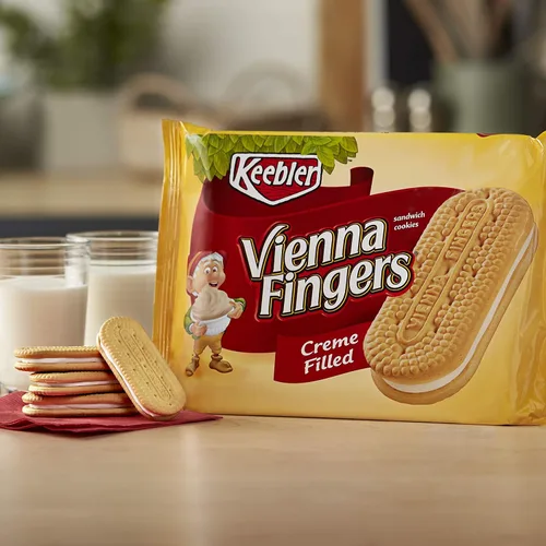 Vista 3 de Keebler Cookies, Vienna Fingers Sandwich Cookies, relleno de crema, bandeja de 14.2 onzas