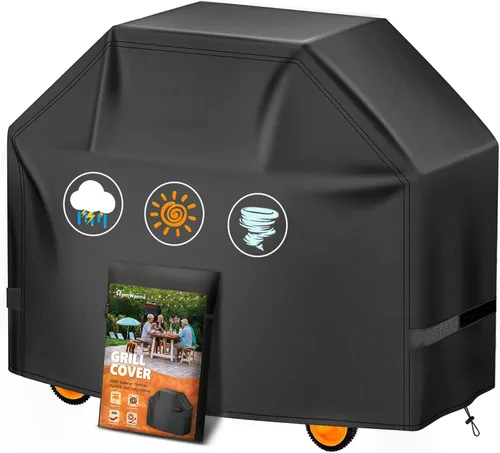 Vista 9 de Funda para Parrilla Kettle de 22 Pulgadas - Funda Superior para Parrilla de Carbón para Parrilla Weber Kettle - Fundas de Barbacoa al Aire Libre