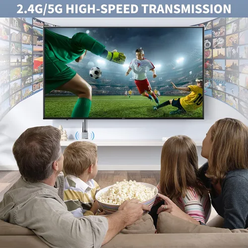Vista 4 de Adaptador inalámbrico HDMI Display Dongle 4K, receptor inalámbrico, transmisión de vídeo/audio/archivo HDMI Extensor inalámbrico desde computadora