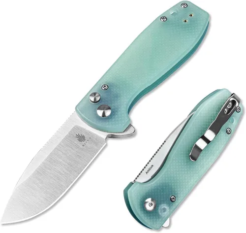 Vista 9 de Kizer Amicus Cuchillo de bolsillo pequeño, 2.95 pulgadas 9Cr18MoV hoja de acero, mango negro G10 plegable EDC cuchillo L3002A1