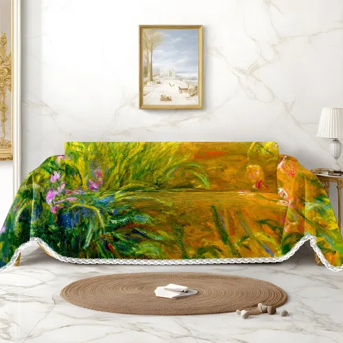 Vista 10 de Funda de sofá de delfines de sirena de fantasía, fundas de sofá estampadas, fundas para sillón, funda resistente a las manchas, protector universal