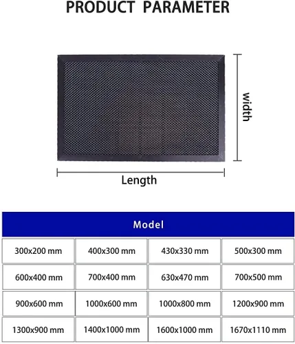 Vista 3 de TEN-HIGH Mesa de trabajo de nido de abeja de aluminio, para máquina grabadora láser de CO2, cortador de máquina de grabado CNC, 12.598 x 8.661 in