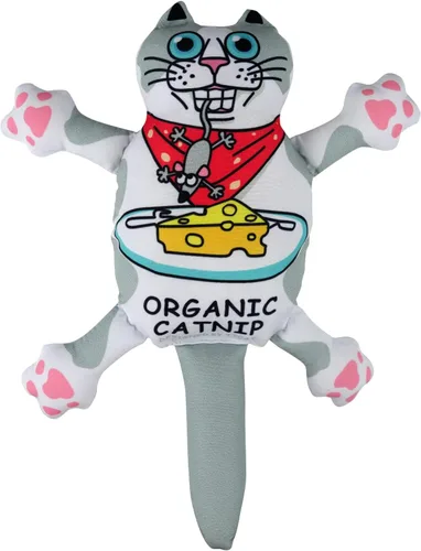 Vista 8 de TTcat Almohada grande de juguete de cactus Silvervine para gatos, juguete masticable de malla duradera para gatos de interior, juguete interactivo