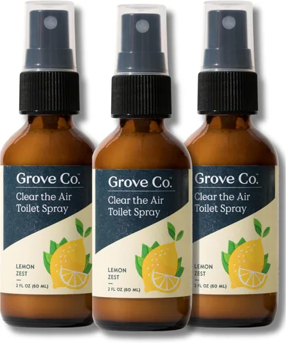 Vista 7 de Grove Co. Aerosol para inodoro (2 onzas) – Eliminador de olores de baño y ambientador, aroma de aceite esencial natural, botella de vidrio