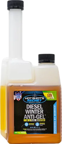 Vista 2 de Hot Shot's Secret Tratamiento de combustible anti-gel de invierno Diesel Trata 625 galones. Evita la gelificación del combustible, mejora