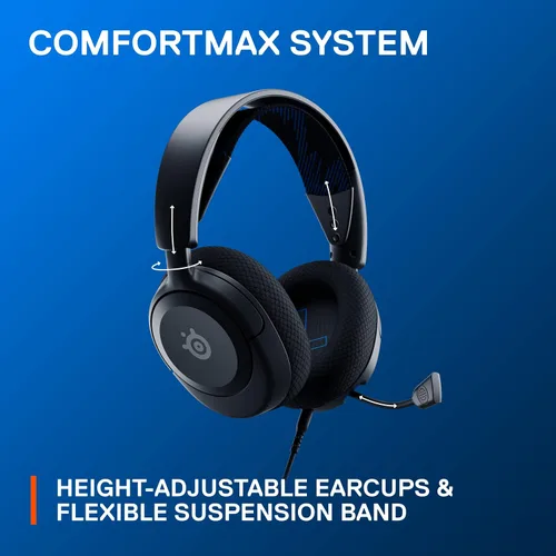 Vista 7 de SteelSeries New Arctis Nova 1P Multi-System Gaming wired Headset Hi-Fi Drivers 360 Spatial Audio Comfort Design Durable