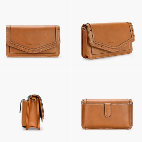 Vista 5 de Bolsos cruzados para mujer, de cuero vegano, bolsos de hombro pequeños