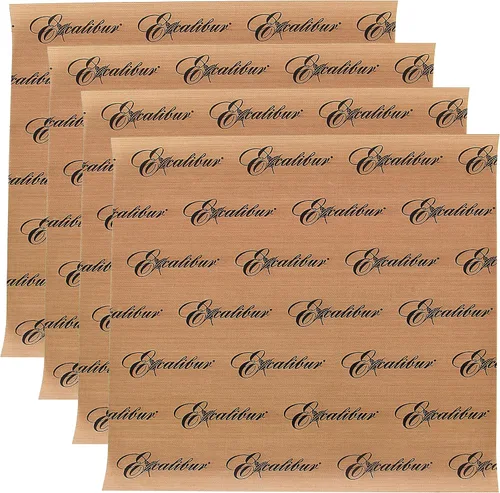 Vista 2 de Excalibur ParaFlexx - Hojas de secado antiadherentes reutilizables para deshidratadores de alimentos de 11 pulgadas, juego de 4, marrón