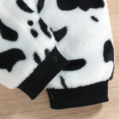Vista 7 de GRNSHTS Baby Boy Girls Halloween Romper Velvet Hoodied Dalmatian Jumpsuit Toddler Costumes Cartoon Animal Clothes