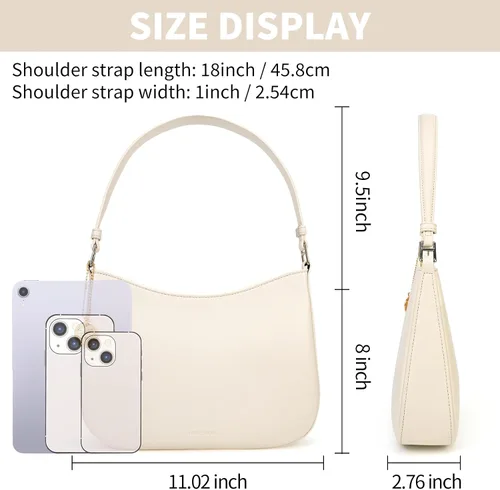 Vista 3 de PS PETITE SIMONE Bolso de hombro para mujer, monederos negros para mujer, bolso pequeño, bolso de hombro para mujer, bolso de hombro Alicia