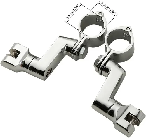 Vista 28 de TCT-MOTORPARTS Soportes de clavijas de pie de barra de carretera negro para Harley Touring 22/25/32/1.378 in