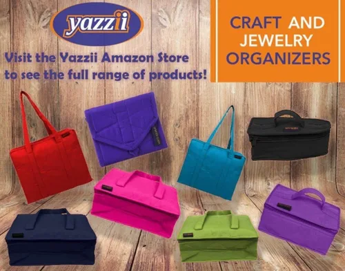 Vista 5 de Yazzii Quilter's - Bolsa para proyectos con 19 bolsillos, organizador de bolsas de almacenamiento portátil, organizador de almacenamiento multiusos