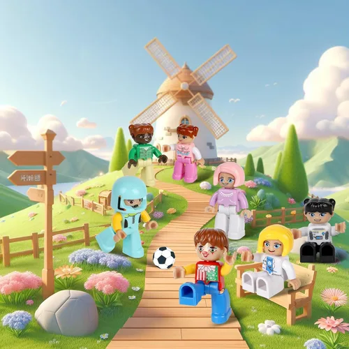 Vista 7 de Figuras Magnéticas Grandes de Personas para Niños, 3 Pulgadas Personas de Juego Magnéticas Compatibles con Lego, 12 Piezas Juguetes Magnéticos