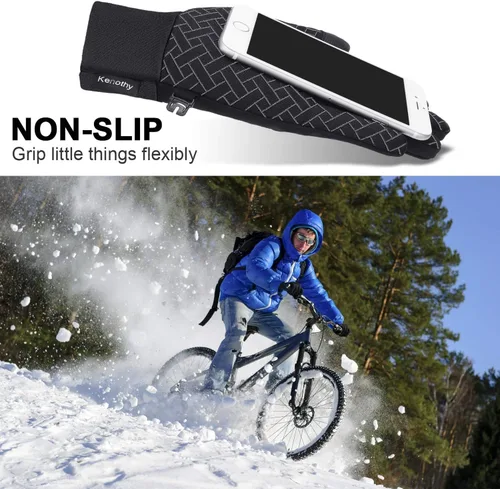 Vista 7 de Guantes de invierno para hombres y mujeres, pantalla táctil térmica, resistentes al agua, resistentes al viento, antideslizantes, calefactados