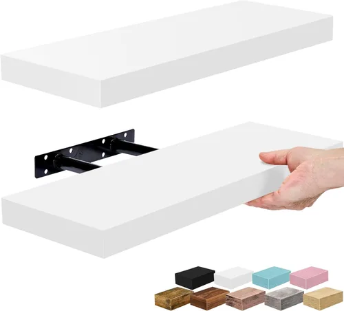 Vista 38 de Sorbus Estantes flotantes para pared, estante flotante de 16 pulgadas para cocina, dormitorio, sala de estar, baño, hogar y decoración de pared