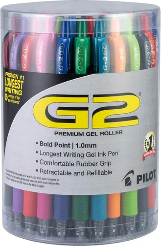 Vista 8 de Bolígrafos Pilot G2 prémium, con bola de tinta de gel y retráctiles, Colores Variados